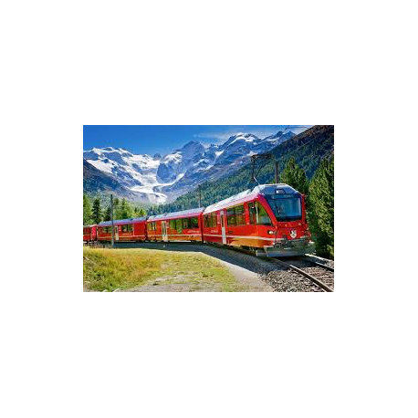Trenino del Bernina in Primavera